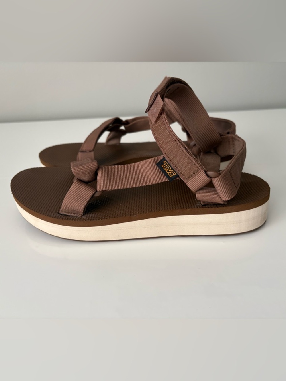 Teva Midform Universal Brown Sandals Comfort Strap Size 9 - Picture 4 of 10